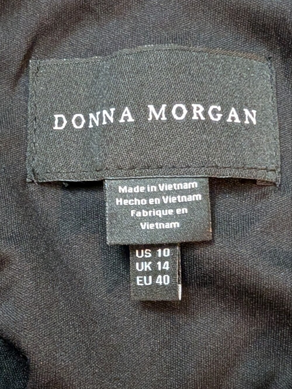 Nwt Donna Morgan Cowl Neck Short Flutter Sleeve Black Sequin Mini Dress 10 - Picture 7 of 10